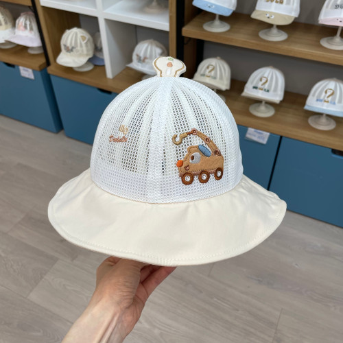 嘟嘟啦夏季宝宝透气网眼遮阳帽子