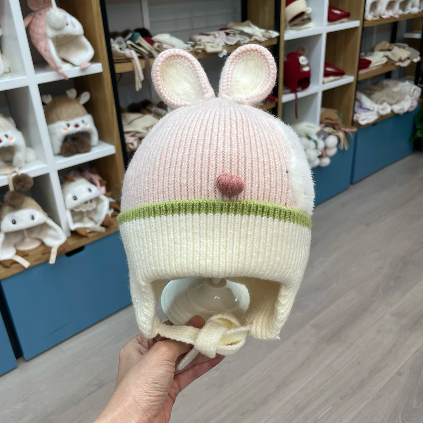 2025冬季新款宝宝帽子儿童防风保暖护耳帽可爱超萌兔子针织毛线帽,童装/婴儿装/亲子装,帽子,淘宝优惠券,粉丝福利购,淘宝优惠卷