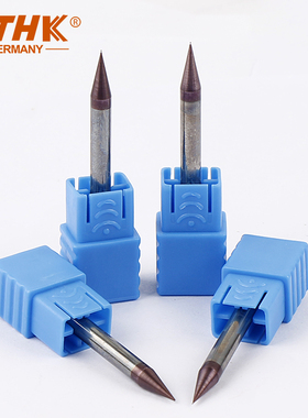 德国PTHK60度微小径铣刀0.2~0.9平底钨钢合金平铣球刀R0.1~R0.45