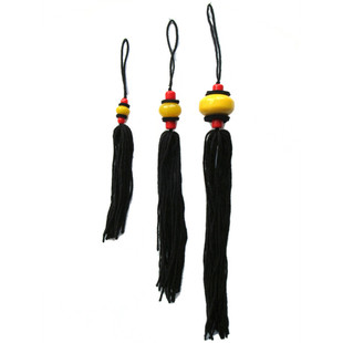 彝族男士耳环大黄珠子耳坠毕摩彝族头人耳环凉山民族特色耳饰挂饰