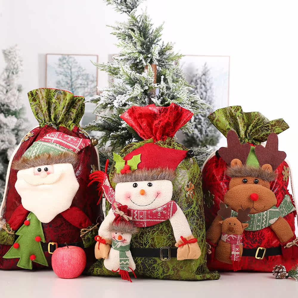 christmas decoration imitation bark candy bag圣诞节糖果袋