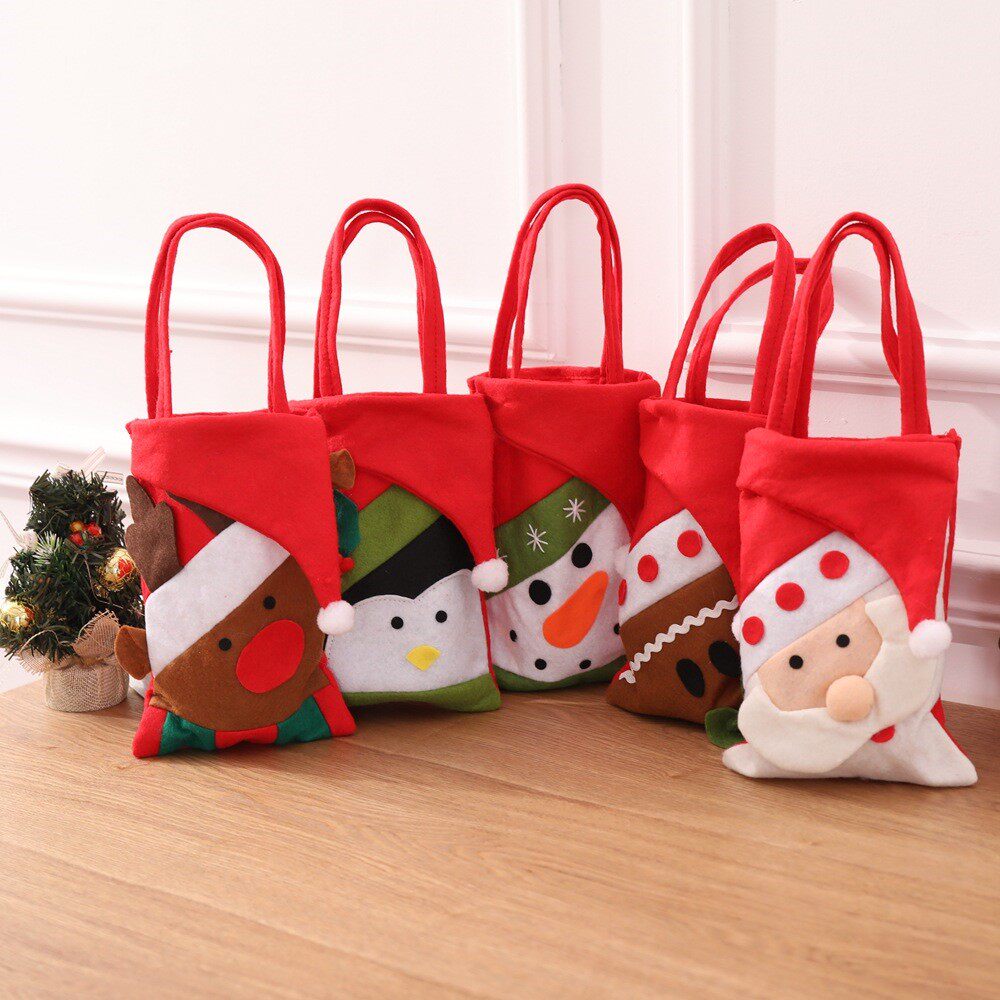 christmas tote bag candy gift bag圣诞节装饰糖果礼物袋