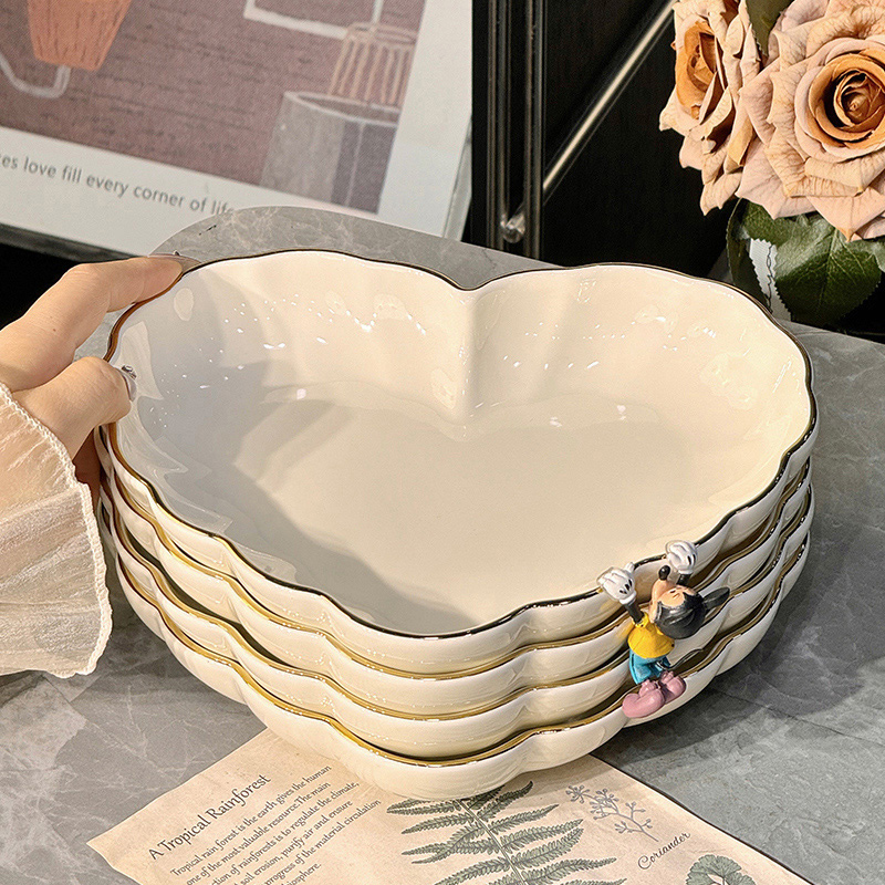 颂家乐高级感轻奢盘子家用菜盘