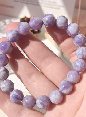 千颜天然紫奶昔紫玉晶手串新品民族风时尚潮流水晶手链男女