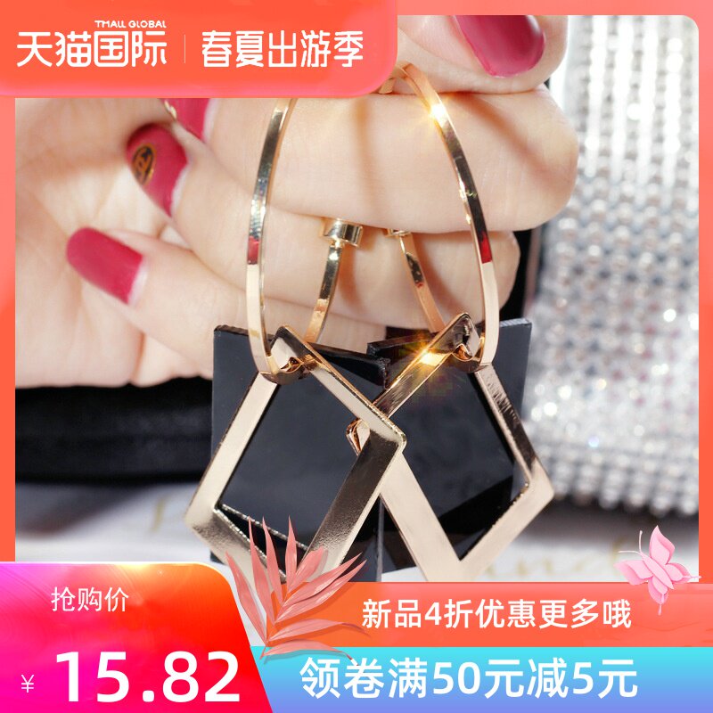 日韩国时尚钟表耳环可爱甜美兔子蝴蝶结卡通耳钉女耳饰2019新款潮