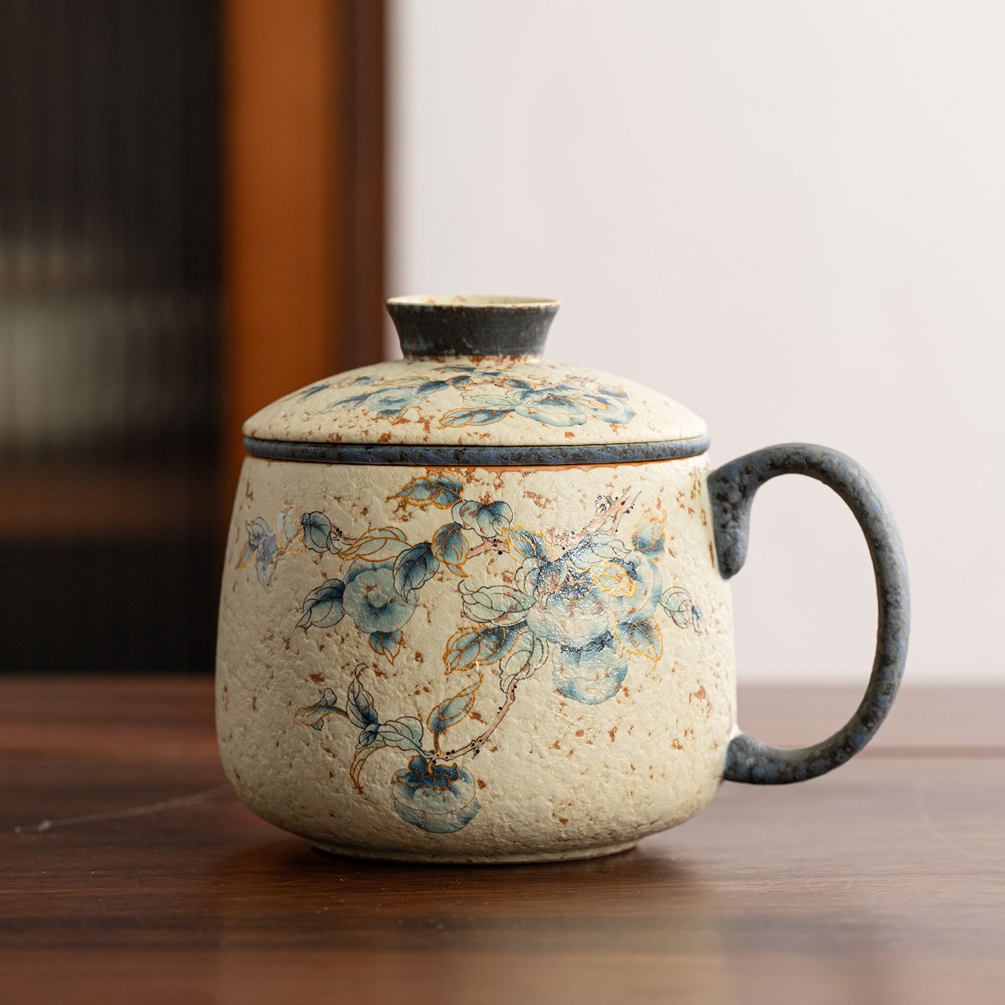 柿柿如意办公杯火石红茶水分离茶杯泡茶水杯带盖个人专用杯马克杯,餐饮具,马克杯,淘宝优惠券,粉丝福利购,淘宝优惠卷