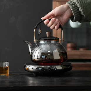 玻璃煮茶壶家用电陶炉围炉煮茶器蒸茶壶小型白茶煮茶炉电热养生壶