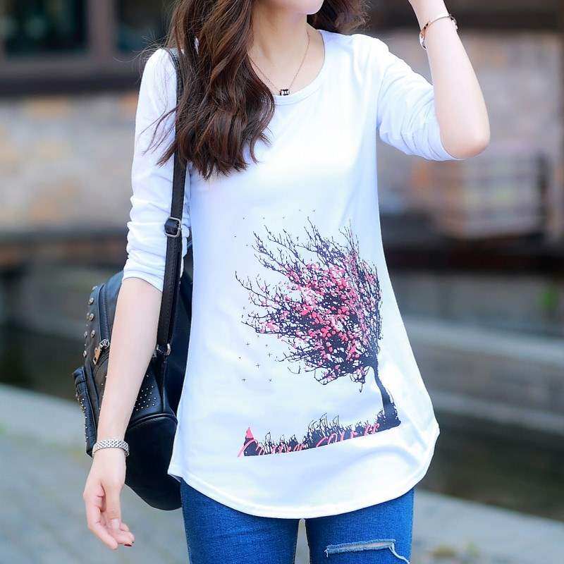 Cotton Mid length version Long sleeve Small tycoon Blouse Primer Autumn coat clothes Exorcismin the Women's clothing/Boutique , T-shirt  category - from Buy2taobao.com to provide professional Taobao agent buy service