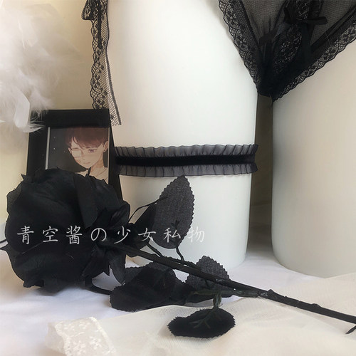 青空酱 手作少女JK腿环 蕾丝弹力简单款 调节大腿环订做腿饰项圈 - 封面