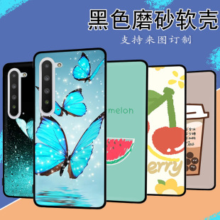 适用于夏普AQUOS R5G手机壳硅胶黑软壳保护套手机套卡通定制