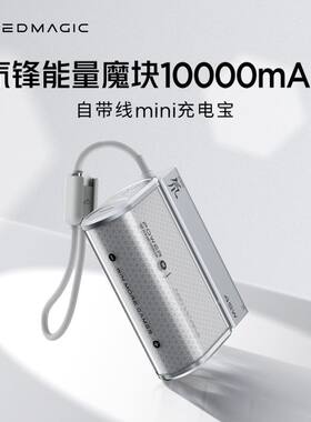 红魔1万毫安45W自带线充电宝
