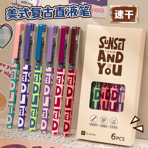 直液式走珠笔美式大容量速干水笔
