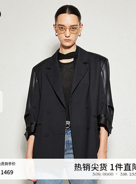 播商场同款黑标系列西装外套女24春秋气质宽松上衣BDR3XD2314