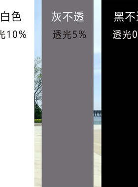 黑灰色不透光玻璃贴膜全遮光膜