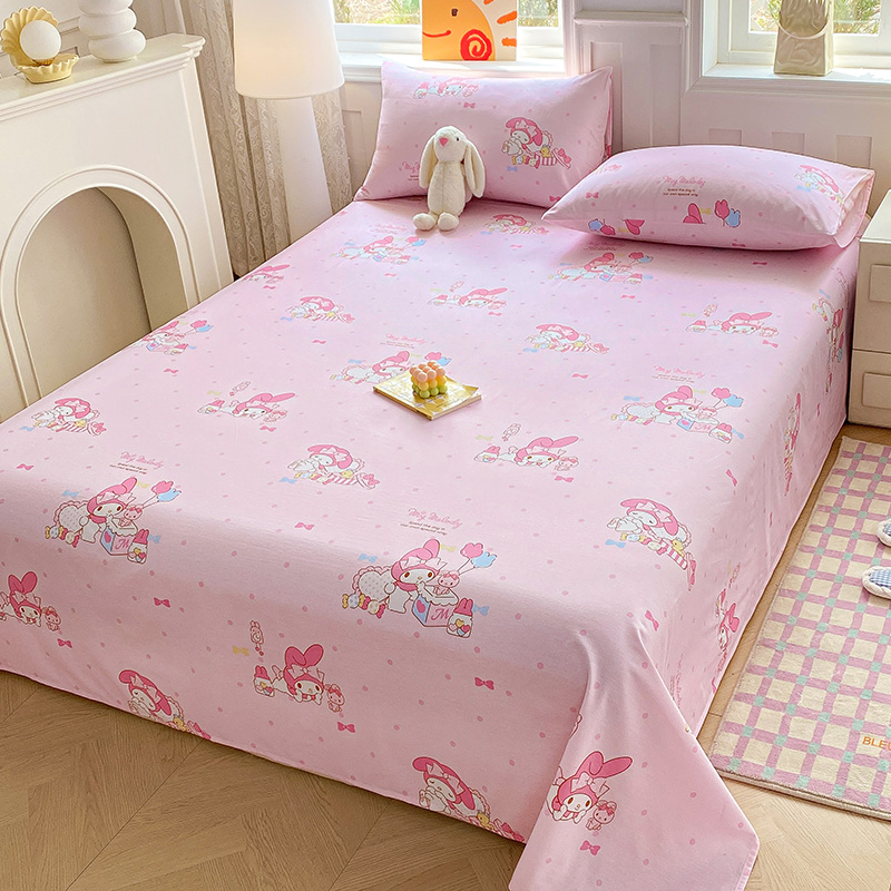 全棉三丽鸥卡通印染床单单件