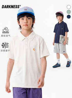 26夏季日系女男童凉感珠地POLO衫短袖中大儿童休闲上衣T恤