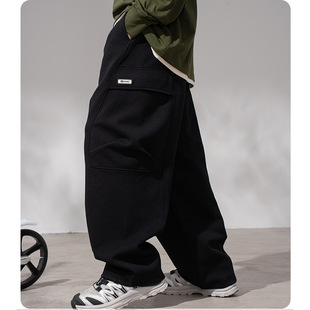 青少年休闲长裤 RS家大口袋工装 青少年宽松阔腿裤 男女童春秋新款 裤