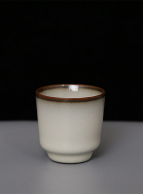 龙泉青瓷 哥窑月白釉闻香杯 茶器龚炳明纯手工茶盏汝窑茶杯主人杯