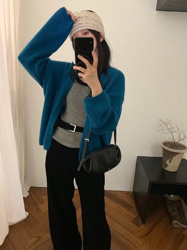 Dumpling 2025秋冬新款百搭显瘦羊毛开衫