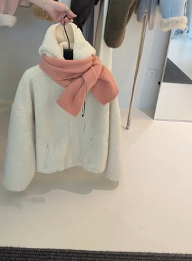 AMIDI 2025冬季新款韩系简约百搭连帽皮毛一体外套