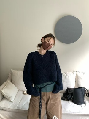 Focuse 2025秋冬新款百搭显瘦圆领羊毛长袖羊毛套头毛衣
