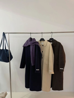 AMIDI 正品2025秋冬新款韩系简约百搭翻领苏丽羊毛大衣外套