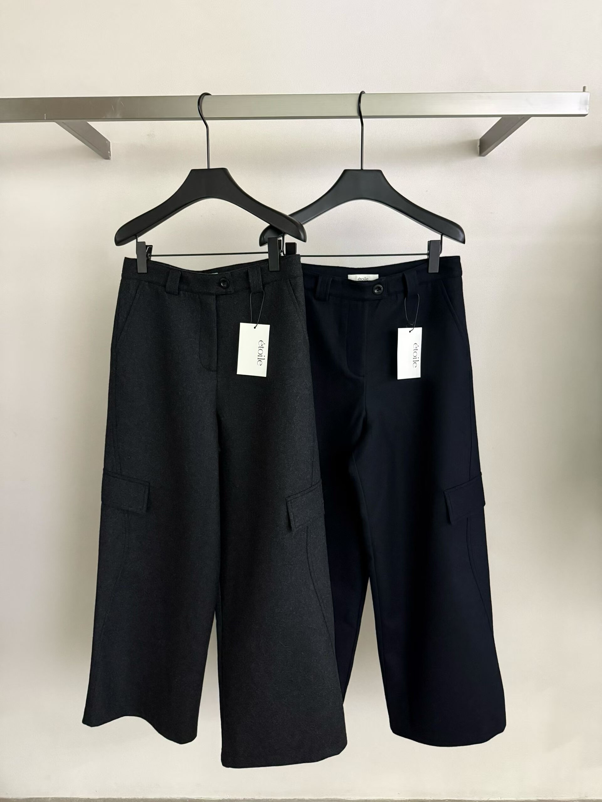 etoile 2025秋冬新款百搭显瘦羊毛尼工装裤