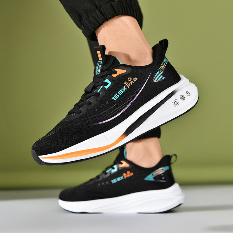 正品牌特大码45 46 47 48宽脚男鞋四季款透气运动鞋网面厚底跑步