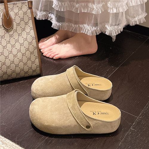 厚底两穿勃肯鞋女2026秋季新款外穿内一脚蹬懒人包头半拖鞋子