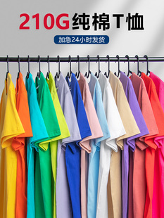 新款 闺蜜夏季 姐妹装 多巴胺糖果彩色定制t恤女夏纯棉宽松圆领短袖