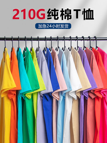 彩色糖果色t恤女休闲纯棉短袖