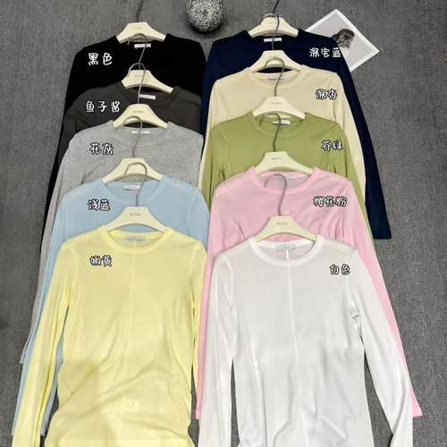 闰熙8826新款修身显瘦长袖T恤女