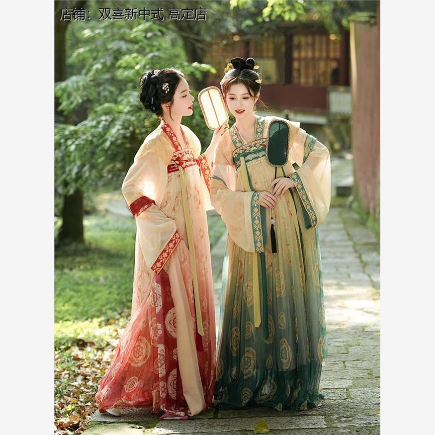 女装新中式国风唐制半臂上襦齐胸襦裙刺绣改良汉服日常夏