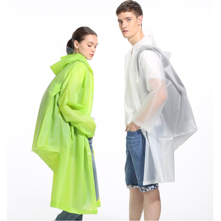 背包大帽檐EVA情侣雨衣单人加厚徒步户外旅游男女日韩系时尚雨披