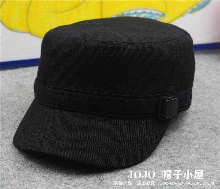 春夏新款帆布坚挺有型平顶帽韩版时尚休闲鸭舌帽男帽子情侣帽