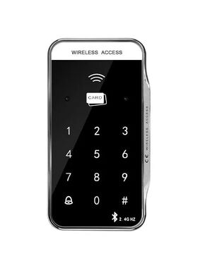 2.4GHZ门禁修改开门密码/恢复出厂5号无线长方黑色触摸自动门机/