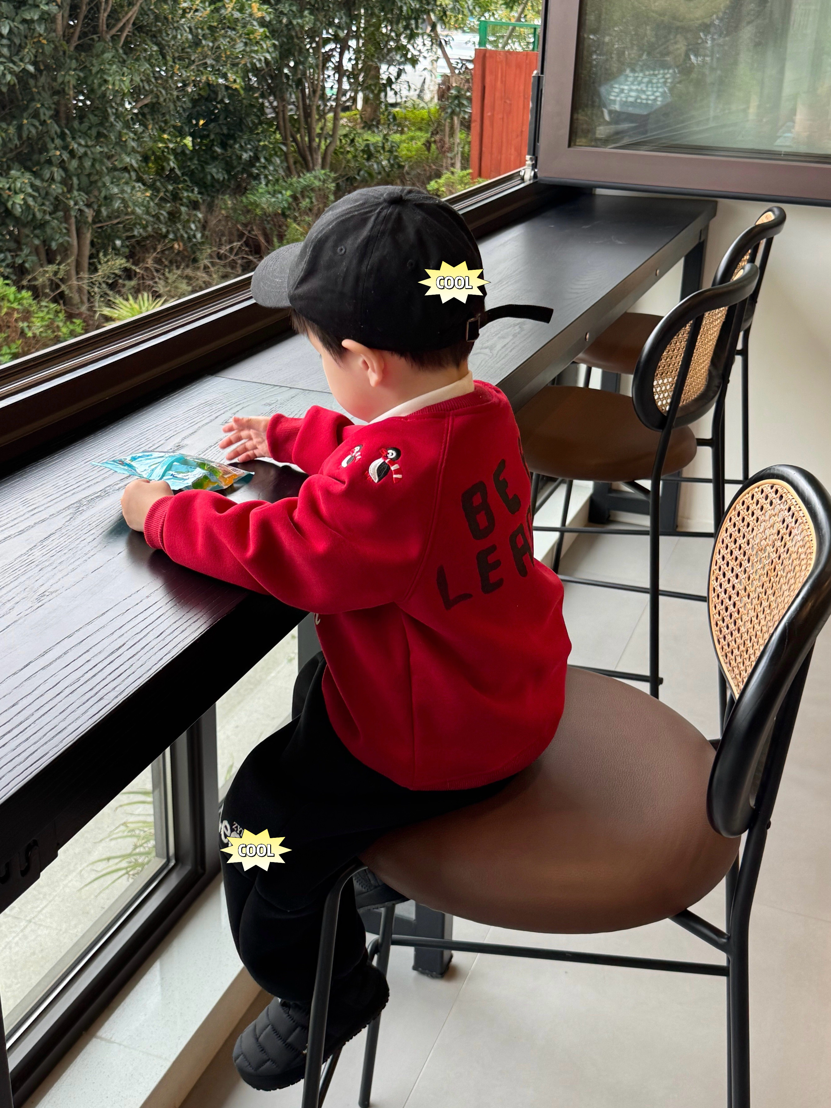 DD日系企鹅加绒毛圈卫衣纯棉刺绣男女宝宝潮春秋长袖