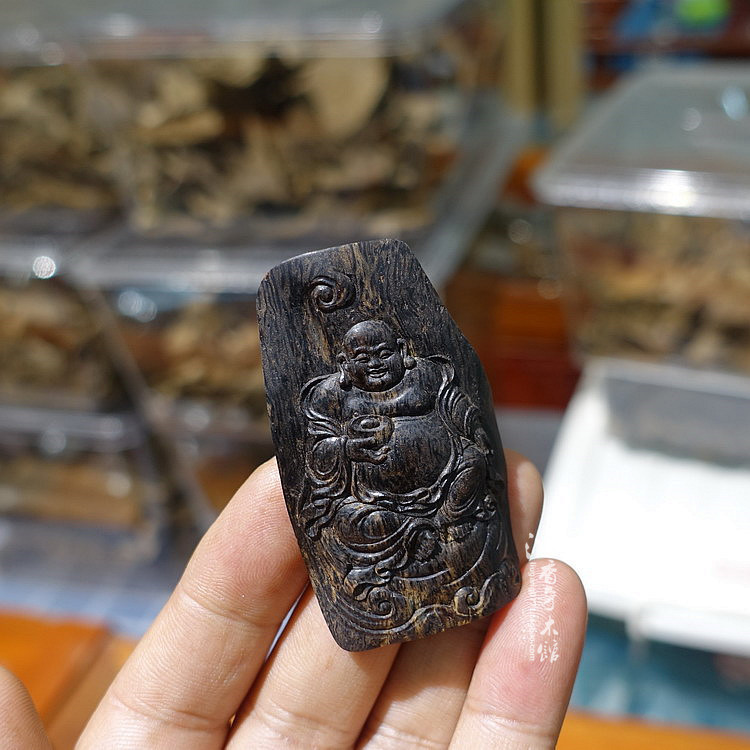 沉水黑奇楠沉香满油沉水天然野料