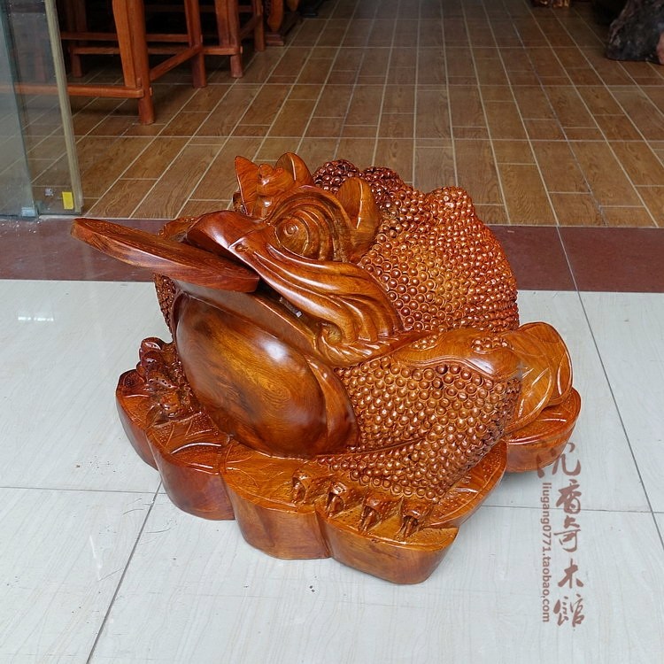 红木金蟾缅甸花梨木大果紫檀公司开业乔迁家居装饰礼品办公室摆件