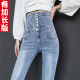 女加长版 秋冬铅笔裤 紧身小脚裤 超高腰牛仔裤 175加绒厚高个子长裤