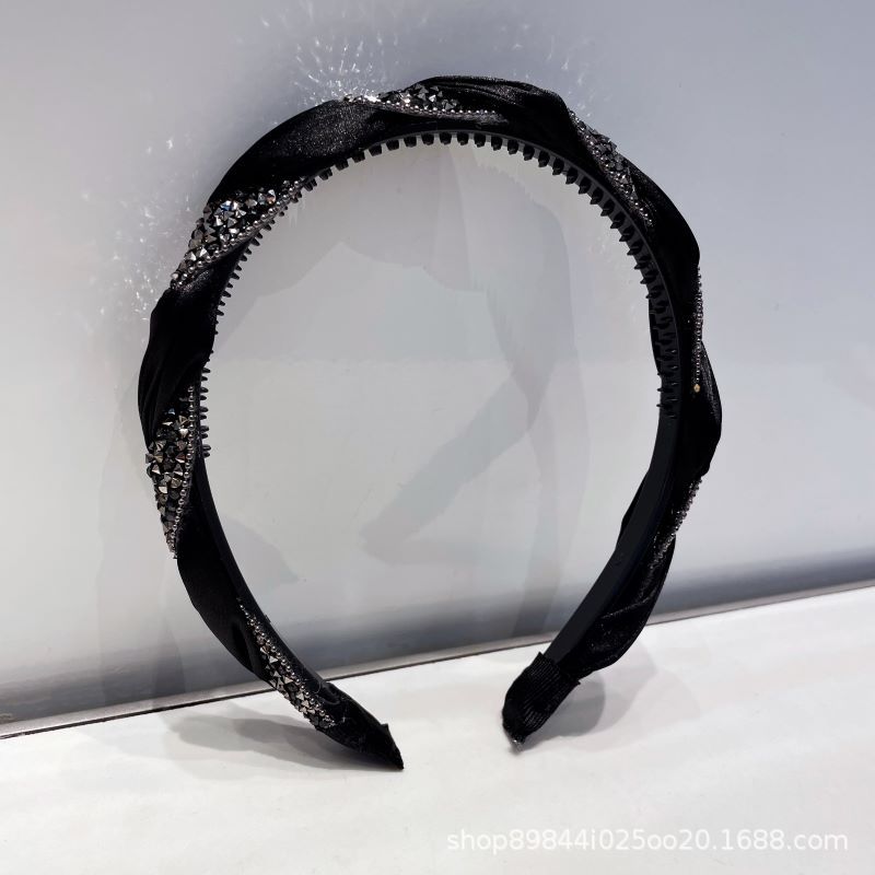 韩国东大门新款镶钻编织发箍女