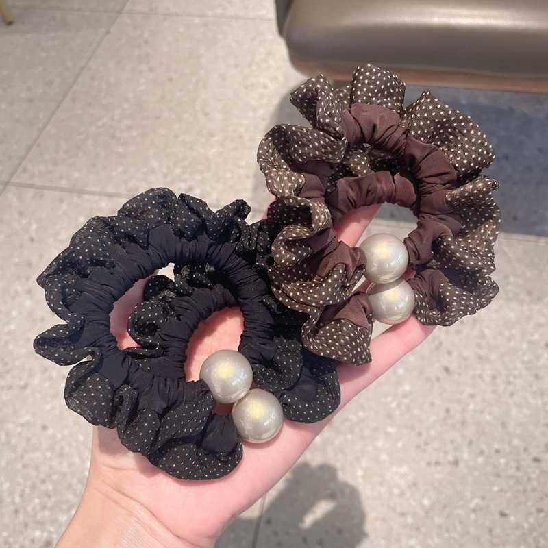 波点褶皱花边小肠发圈高弹力