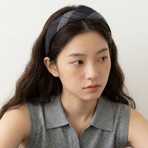 秋冬新款菱格纹高级感解压发箍