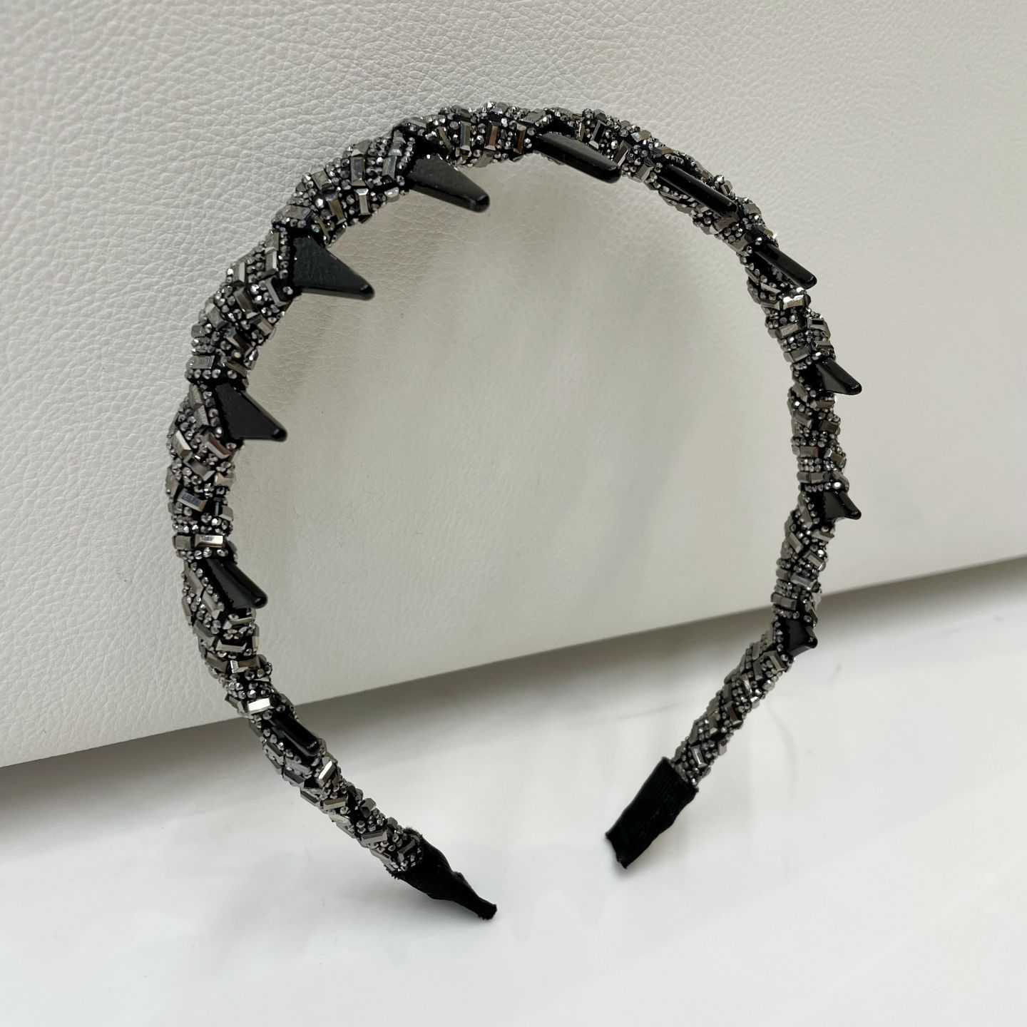 简约超闪水钻发箍细边手工高颅顶