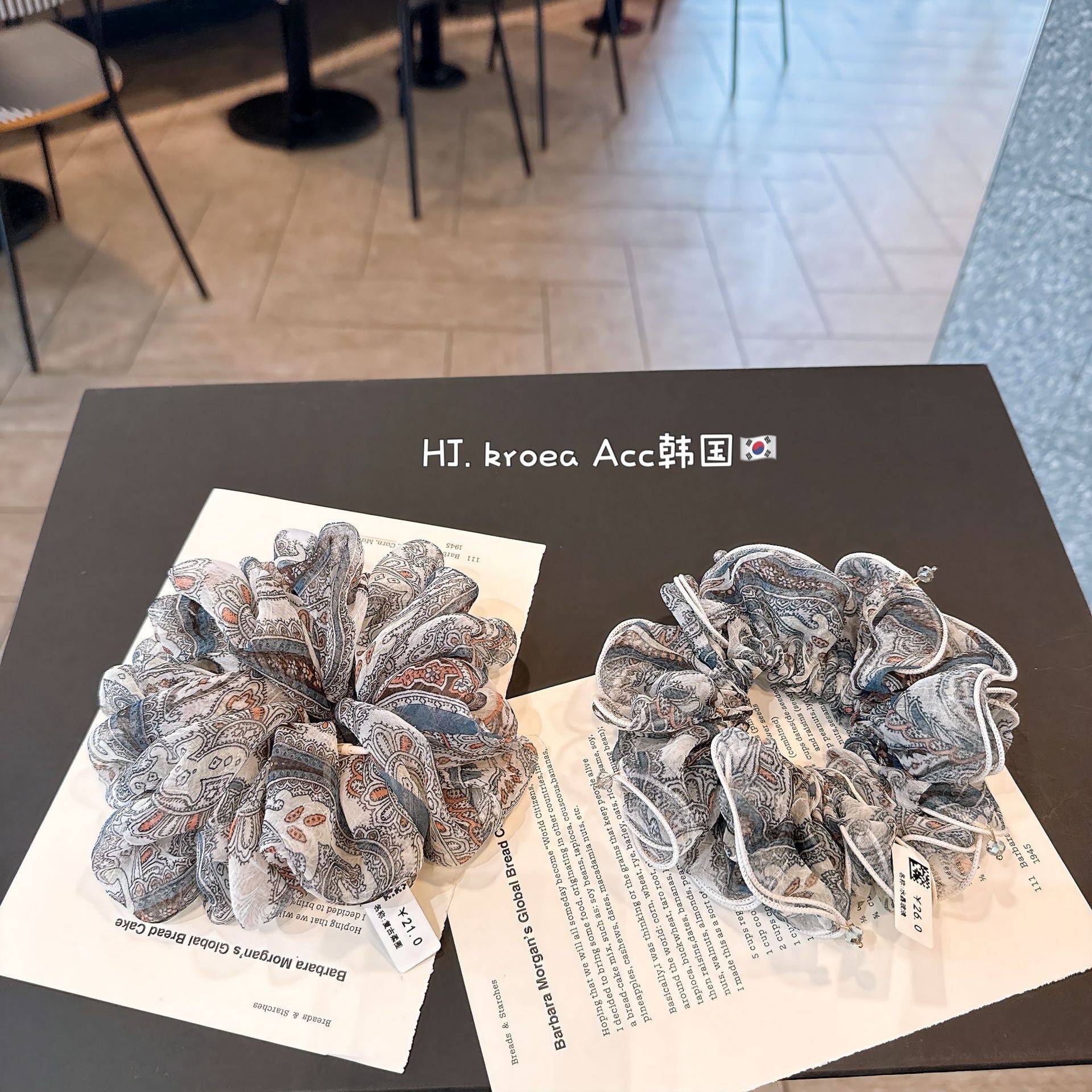直供新款复古腰果花大肠圈亚马孙