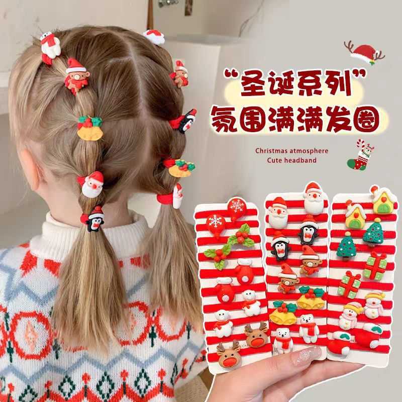 圣诞节儿童头饰女童扎辫子发绳