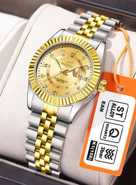 JONNY MOORE品牌手表女士新款奢华日历男款腕表夜光日历石英腕表