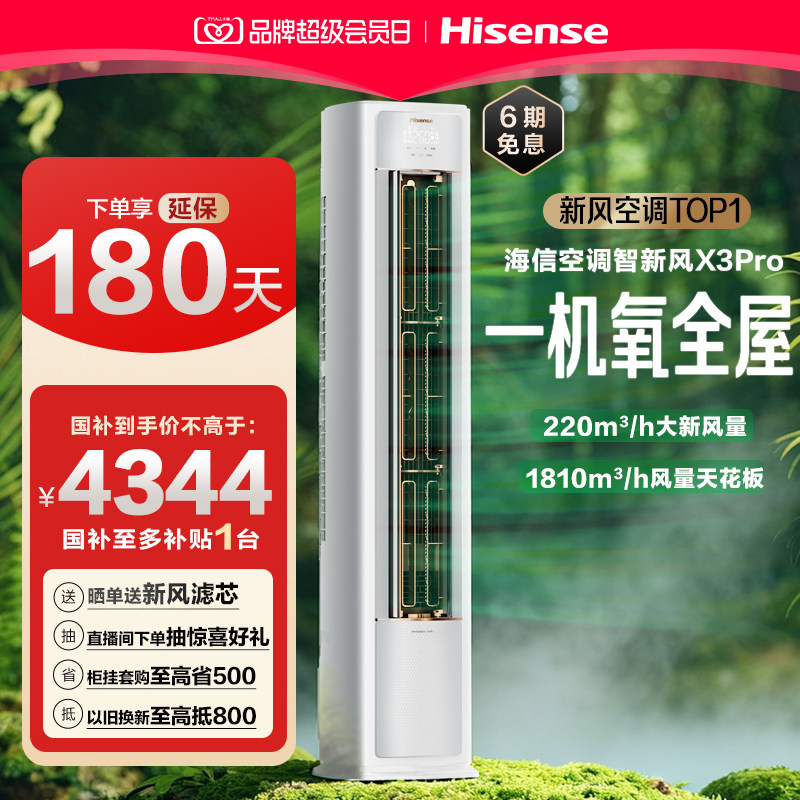 海信空调智新风X3Pro大3匹一级图片