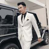 2025秋冬新款英伦风男士网红单排扣西服两件套装A407-XZ224-P240，男装西服，电商A407