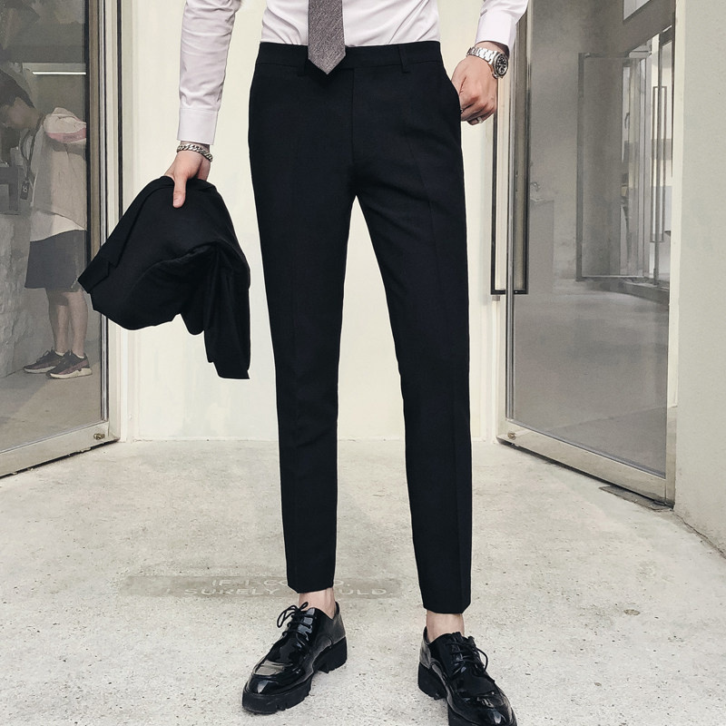 2025秋冬新款英伦风男士休闲西裤男式修身休闲裤A407-K225-P65,男装西裤,电商A407